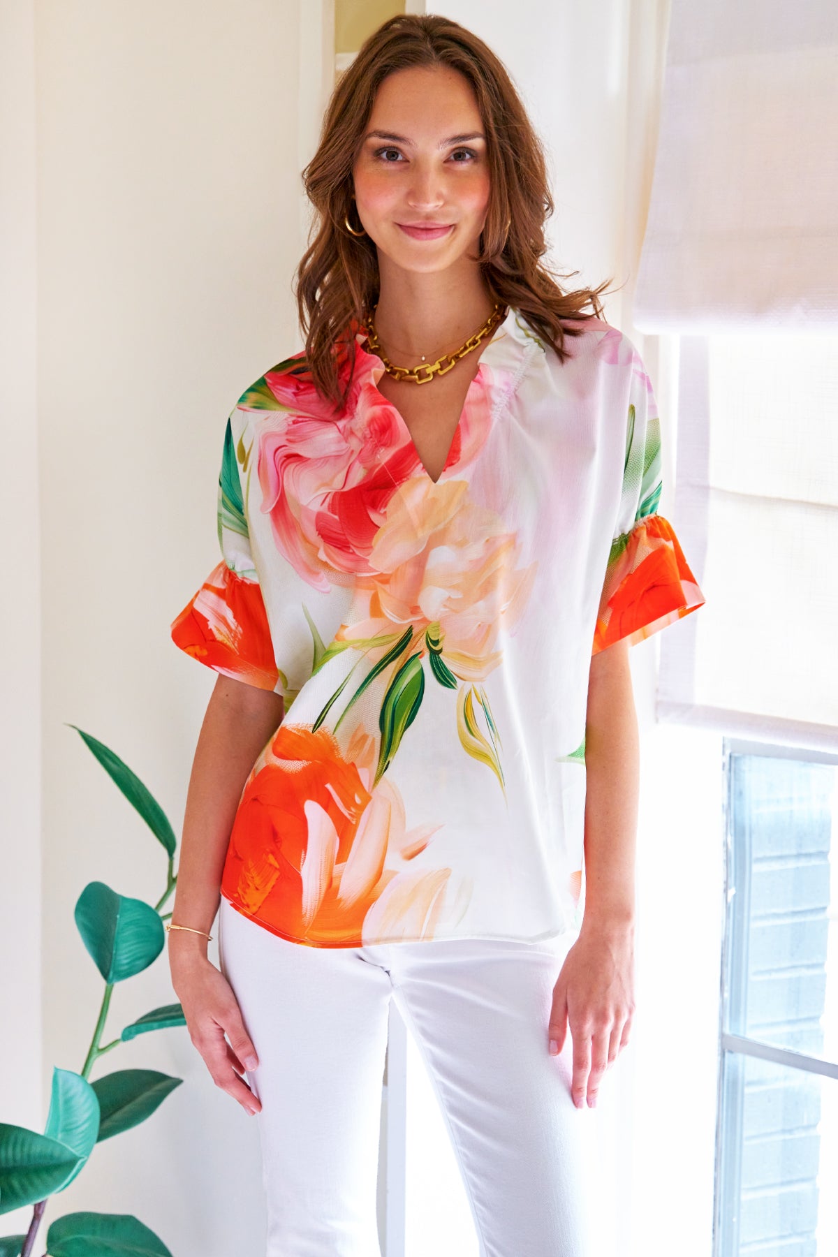 Crosby Shirt Peony Floral Print