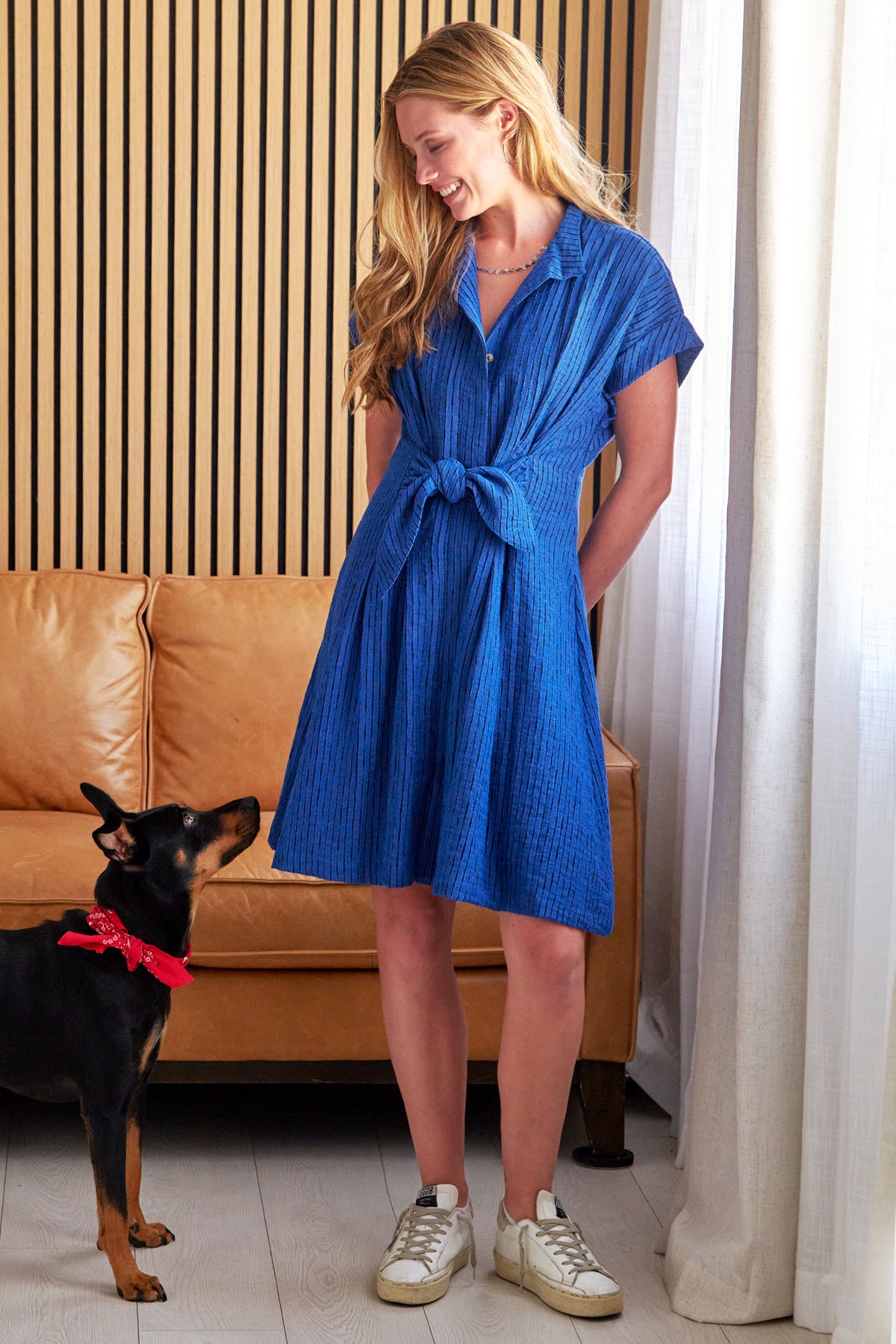 blue gameday dress GAMEDAY! Rocky Shirt Open Weave Stripe Sneakers A.L.C. Women's Simona Pleated SIZE:24 months or relaxed weekends