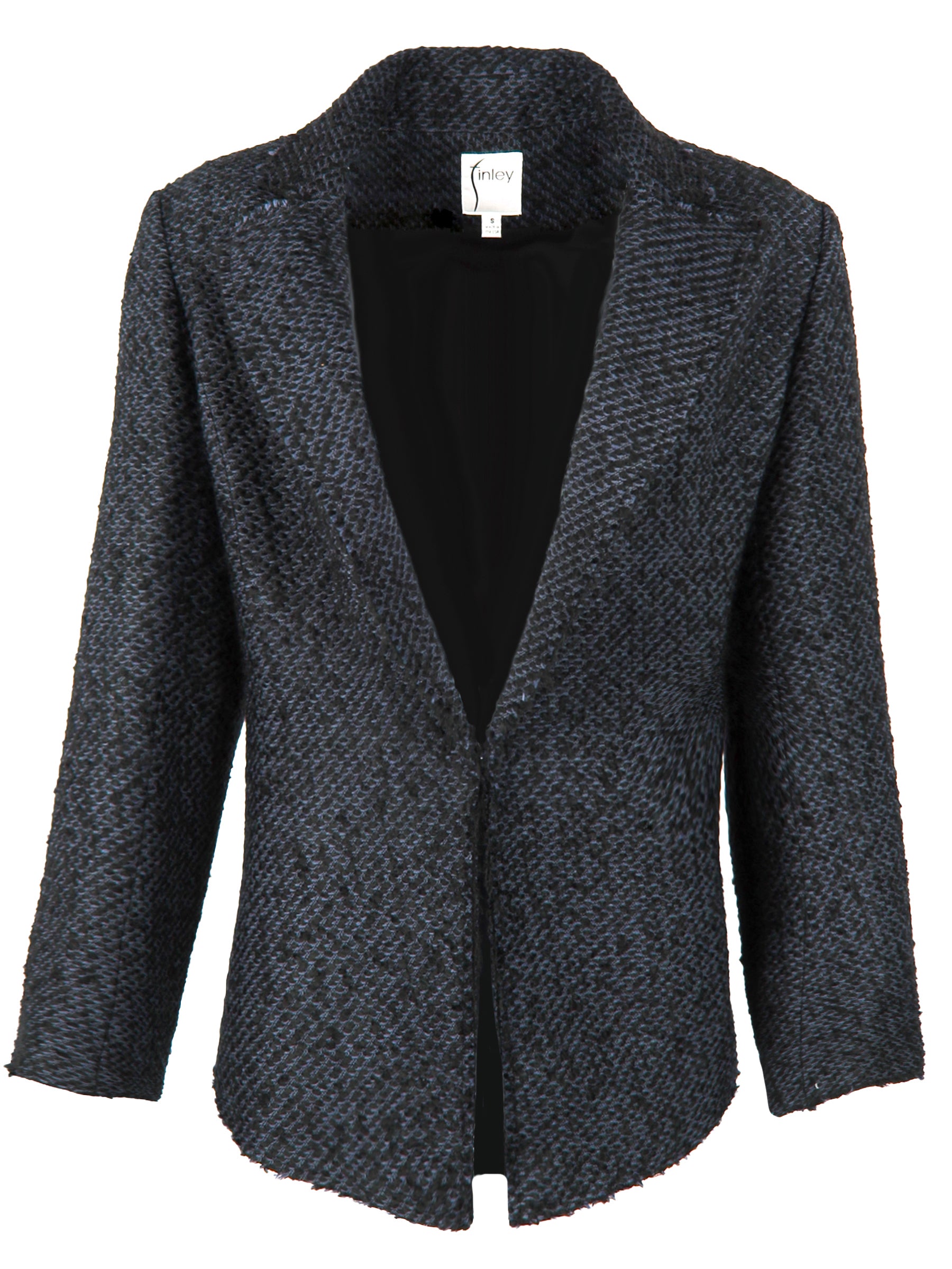 Baxter | Single Breasted Tweed Jacket, Navy & Black