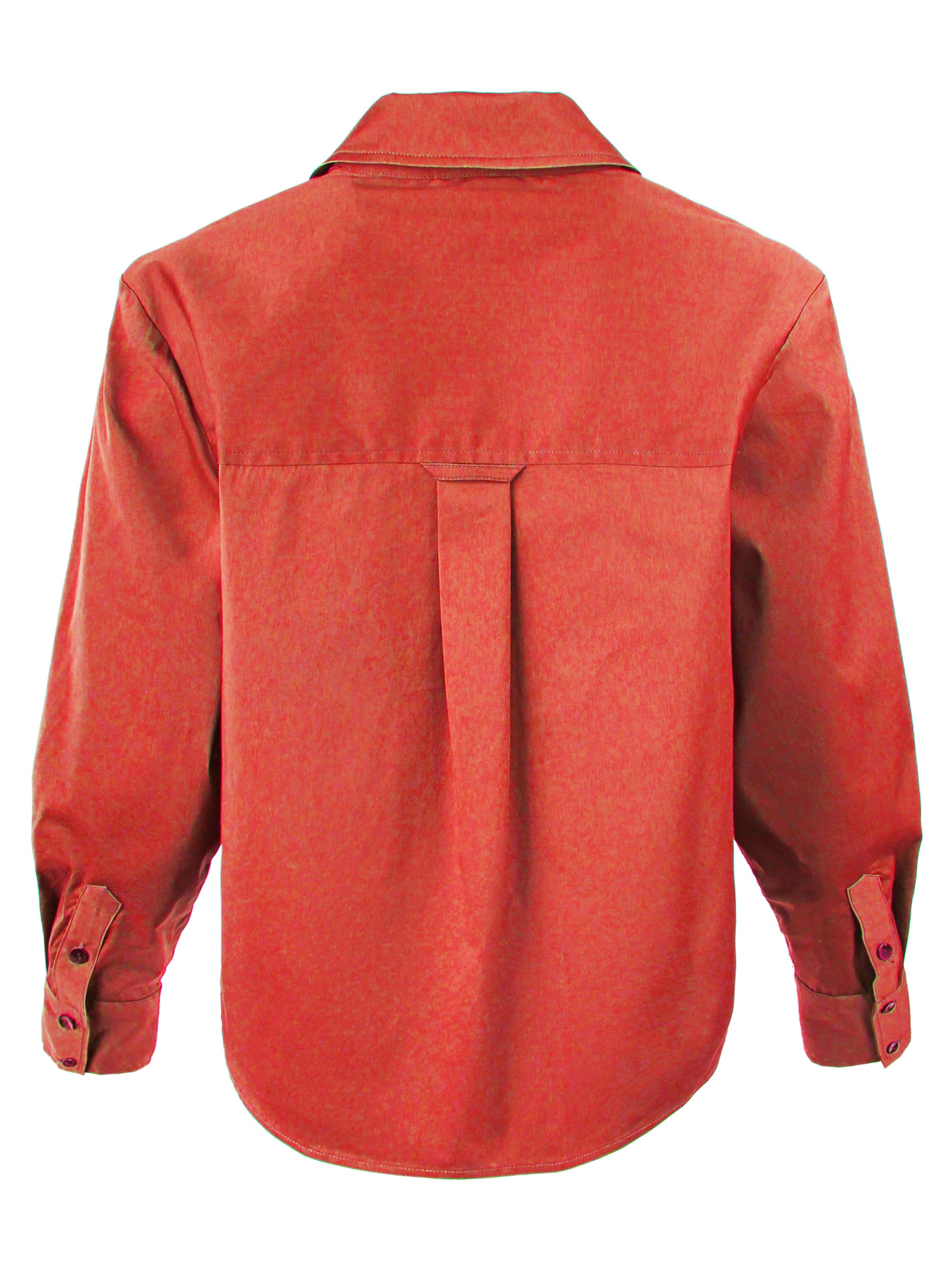 Joni Long Sleeve Popover Poplin Blouse, Cinnamon