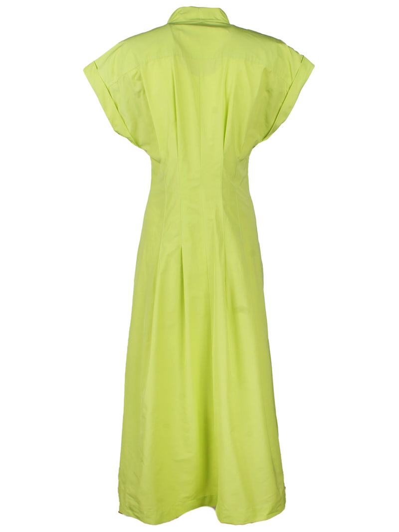 Long Rocky Shirt Dress Neon Lime