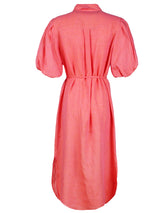 Washed Linen Madeline Dress Peony Pink