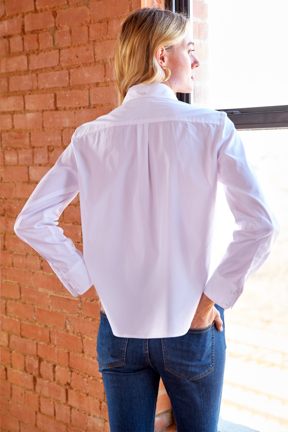 Preppy Shirt White Silky Poplin