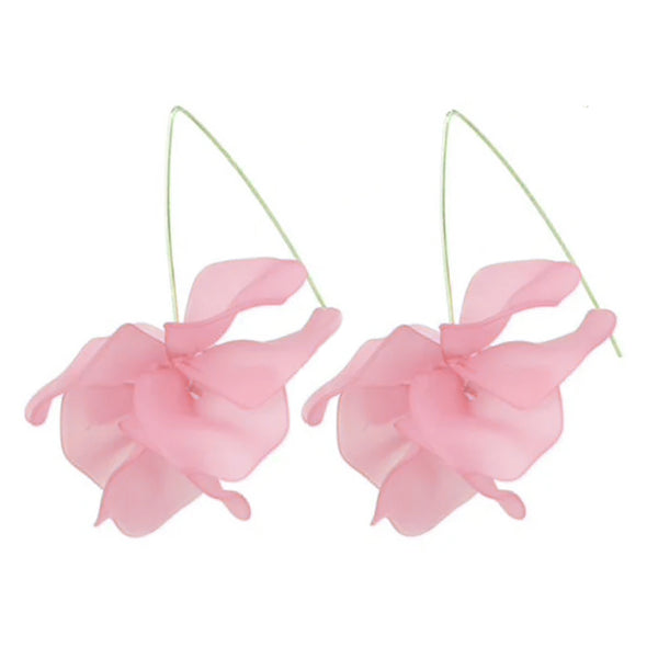 AC Air Bloom Drop Earrings Light Pink