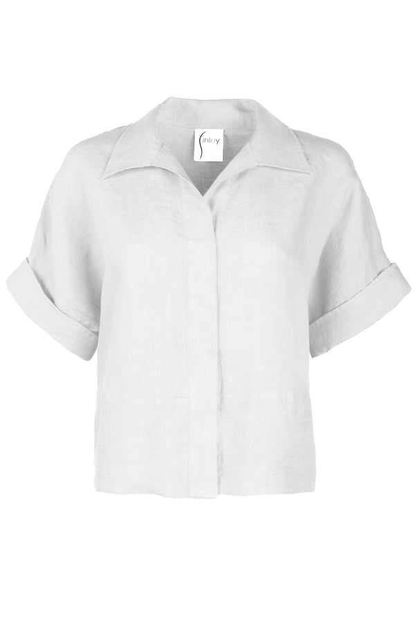 Bennett Linen Shirt White