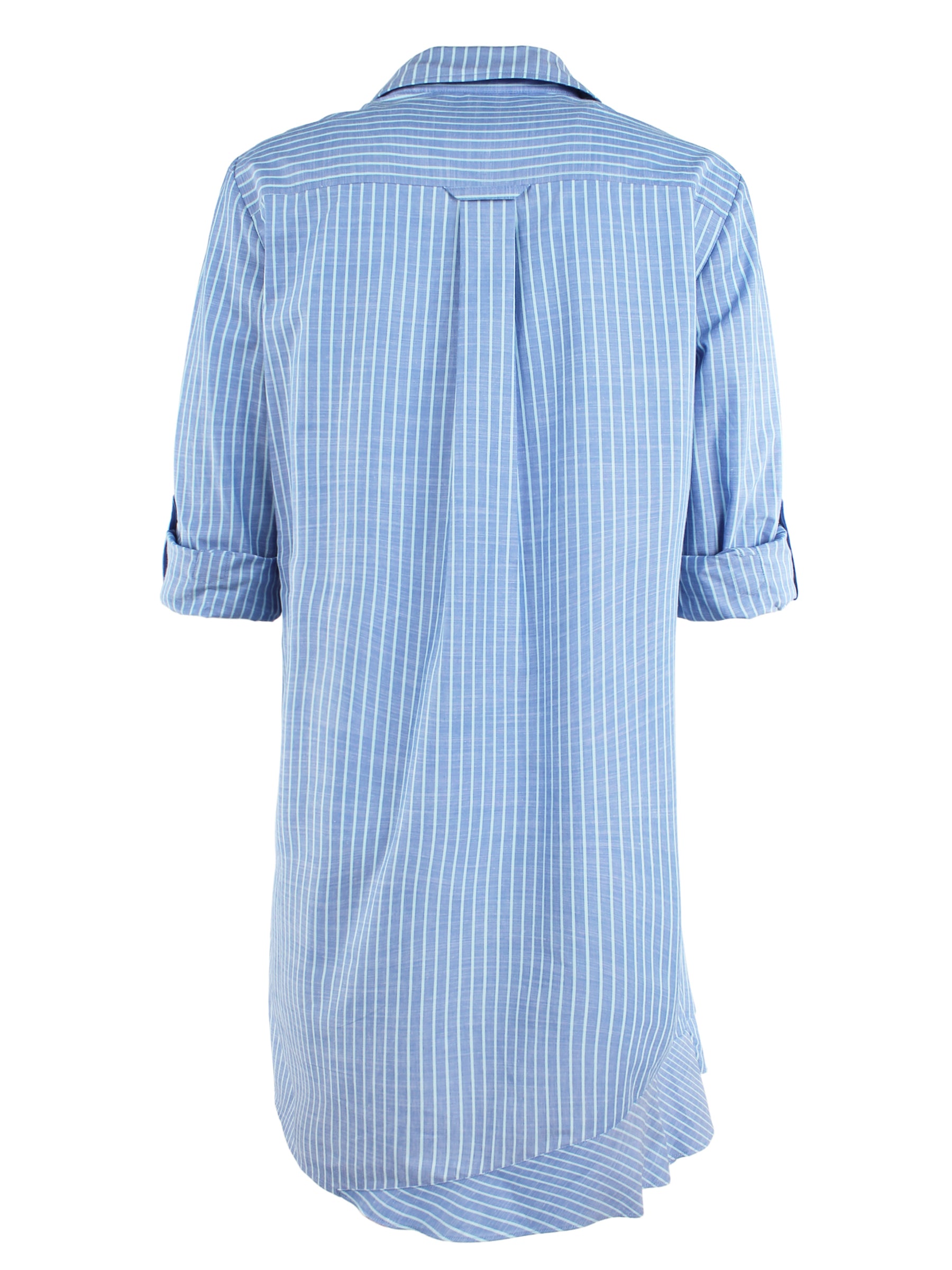 Jenna Shirt Dress Chambray Stripe