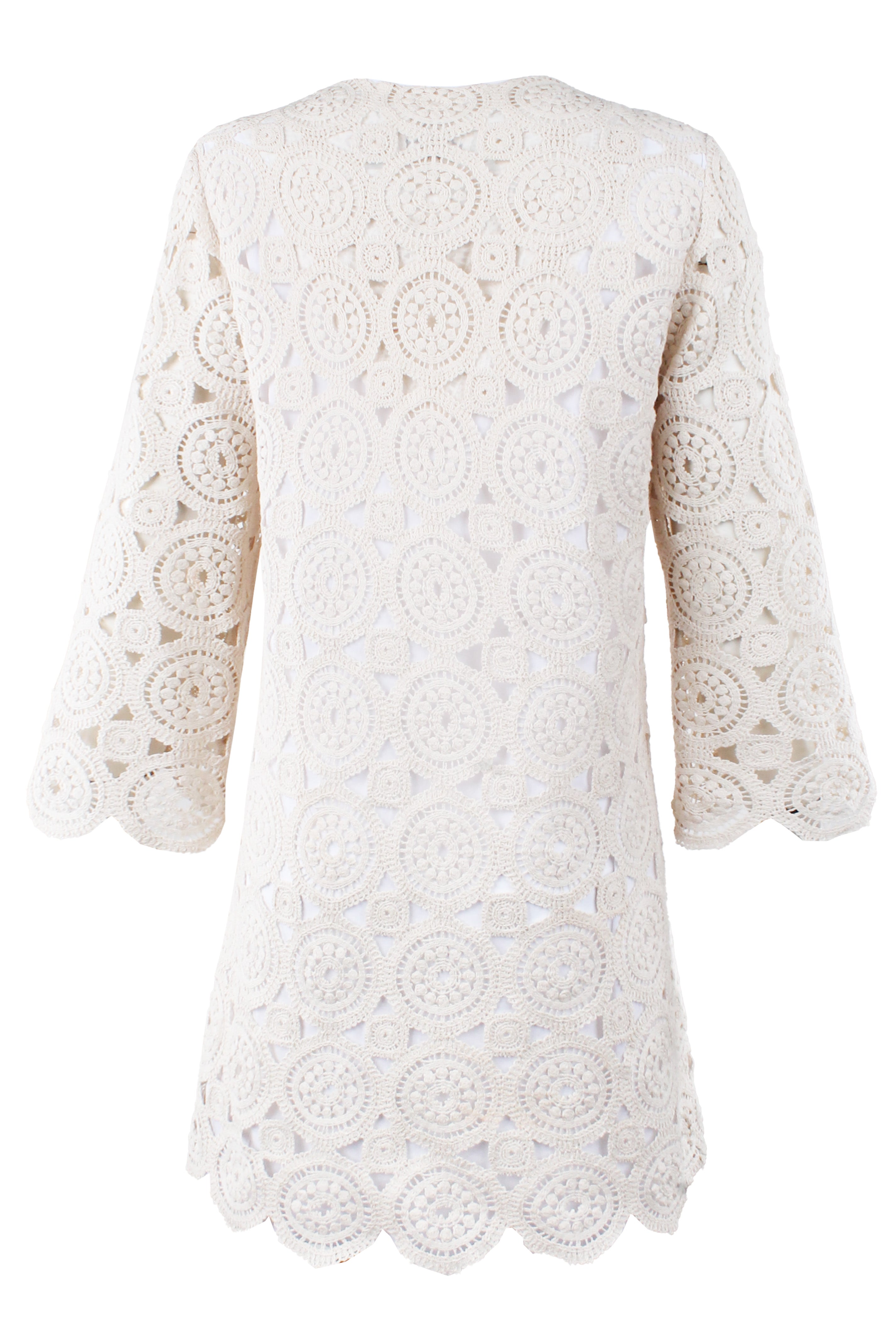Emily Shift Dress Natural Crochet