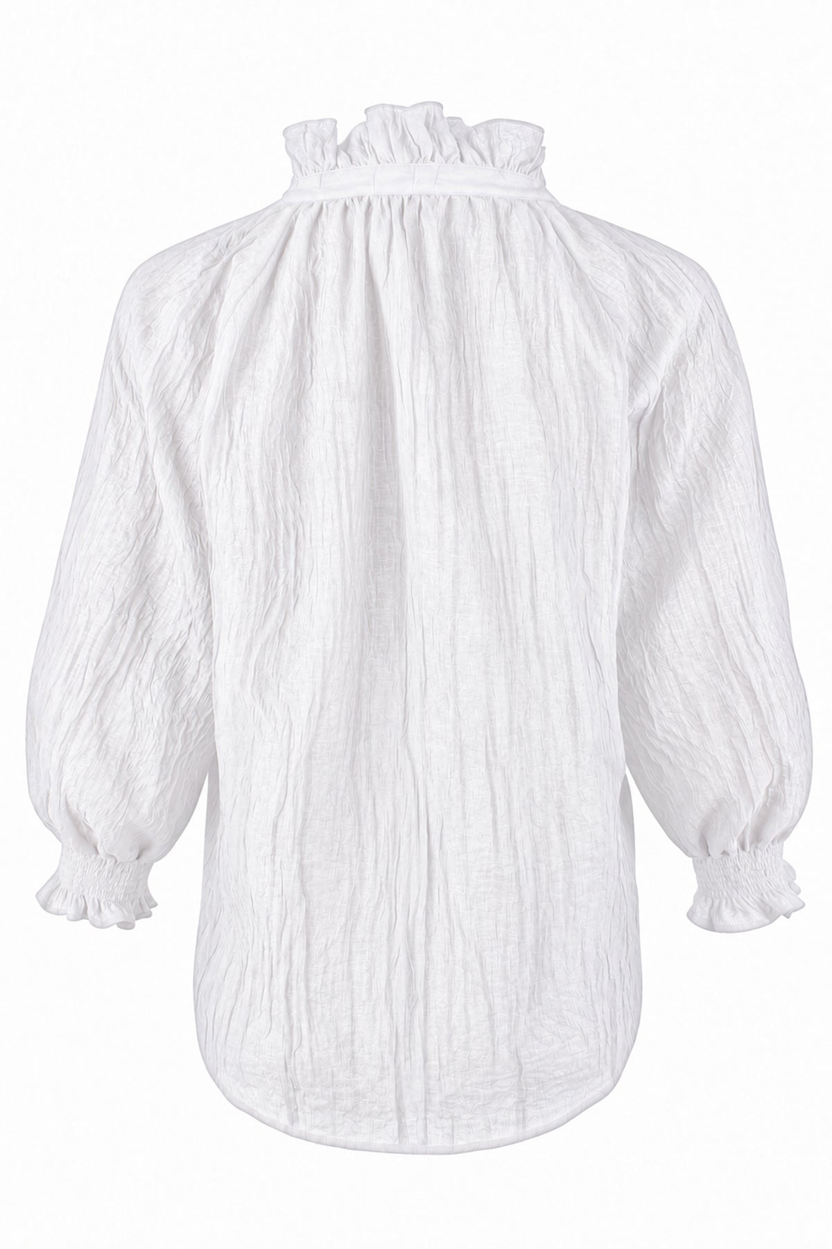Fiona Shirt in White Vertical Crush