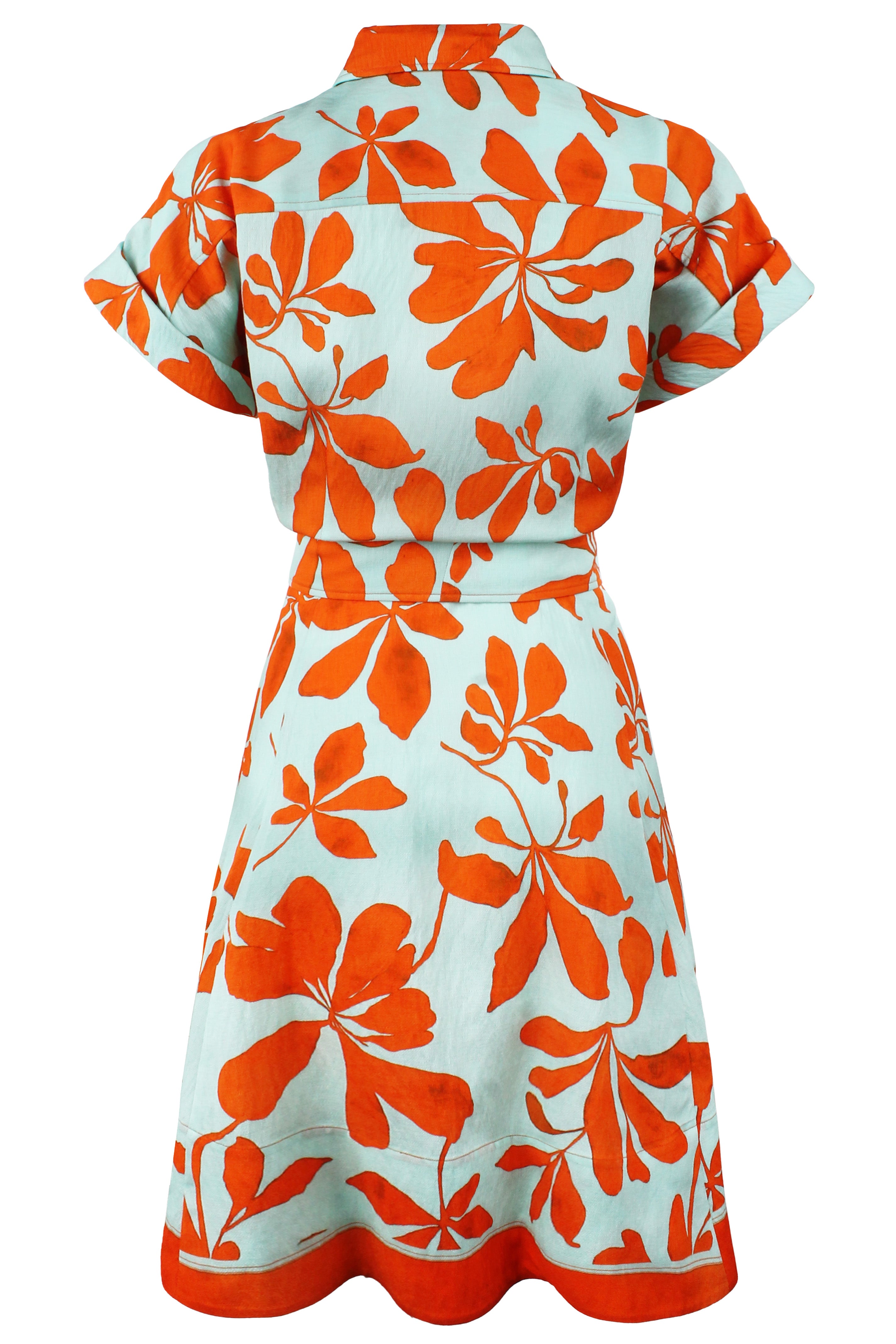 Short Chantal Shirt Dress Hawaiian Punch Print