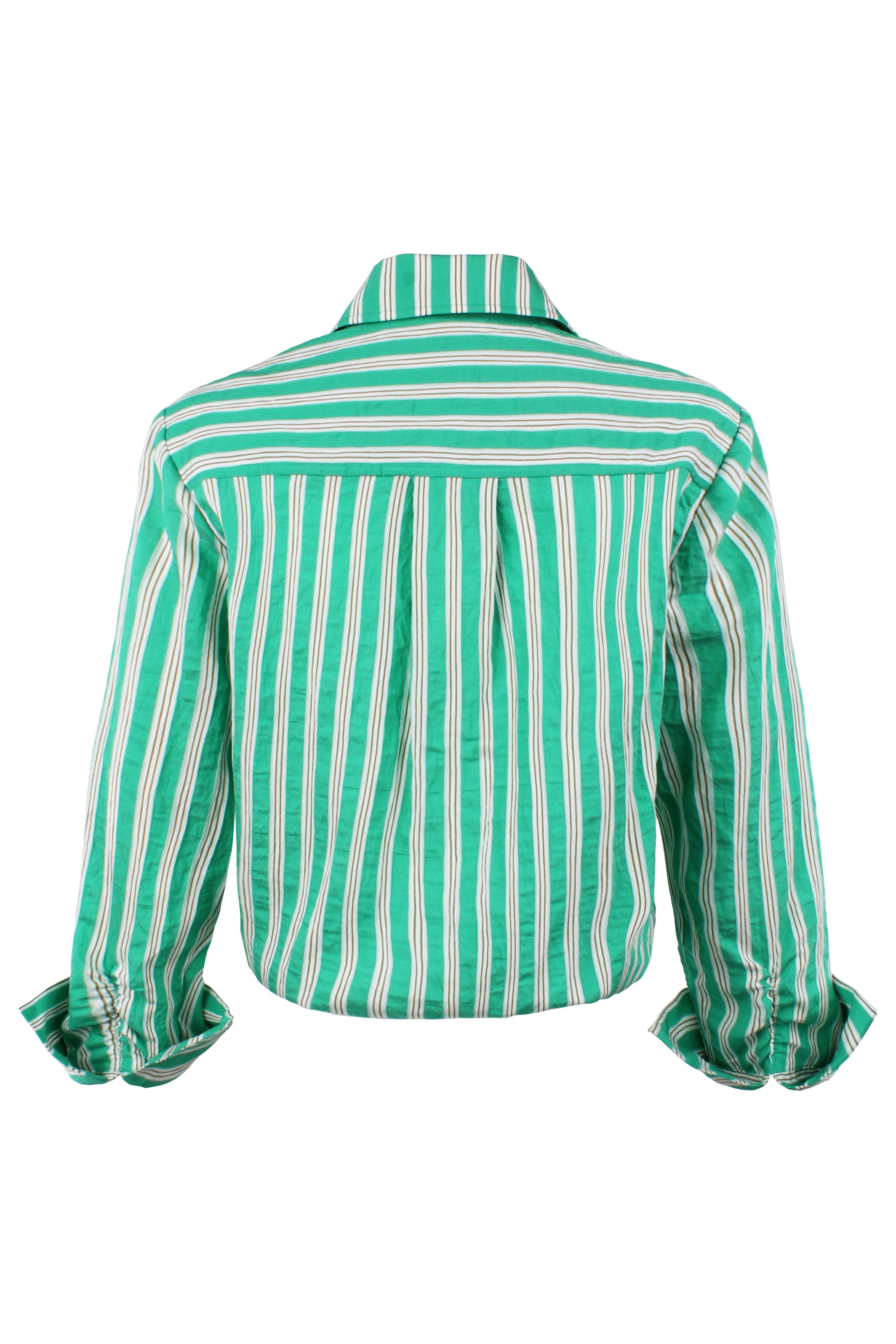 Sloane 3/4 Sleeve Shirt, Kelly Green Stripe