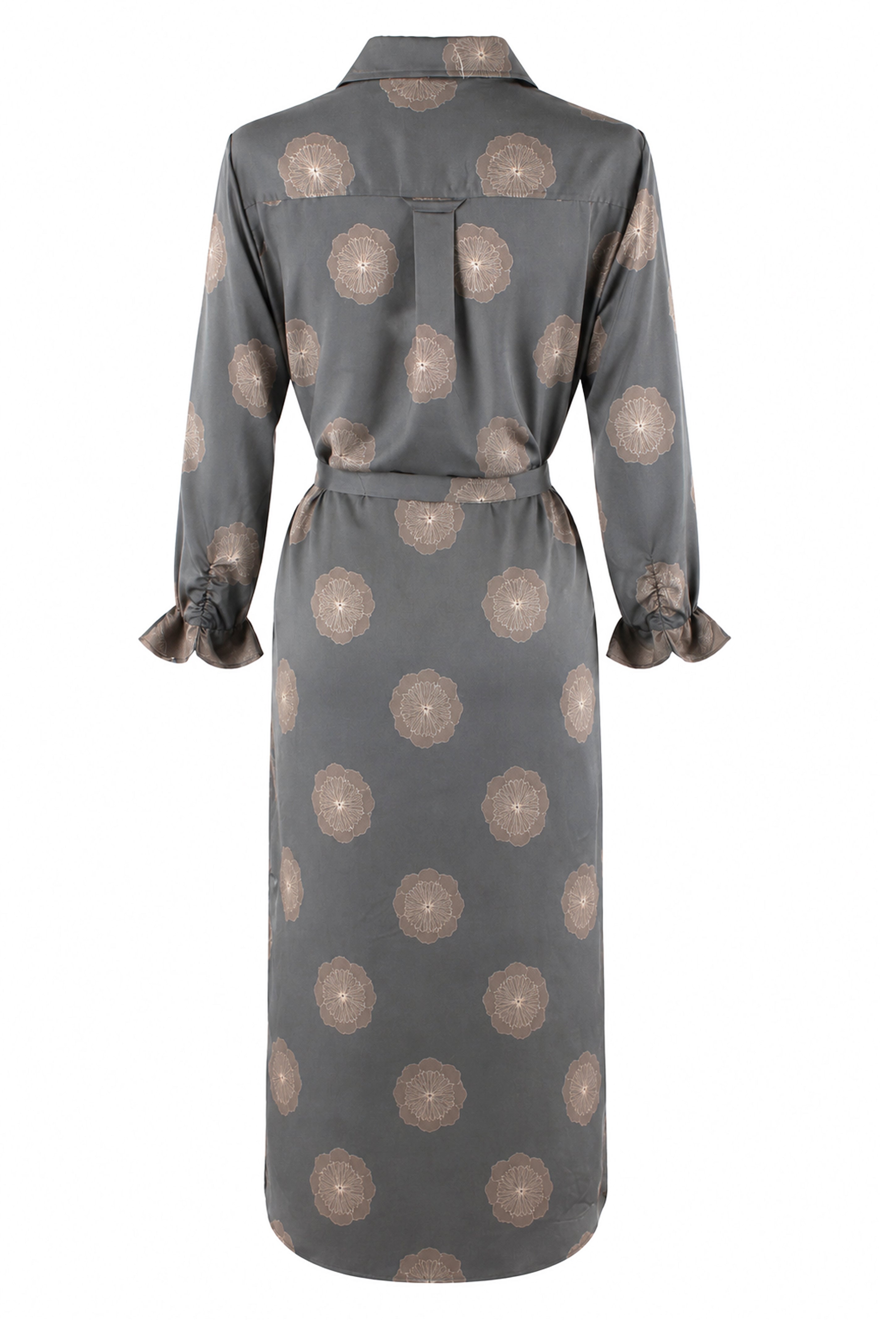 Harlowe Shirtdress, Pewter Medallion Print