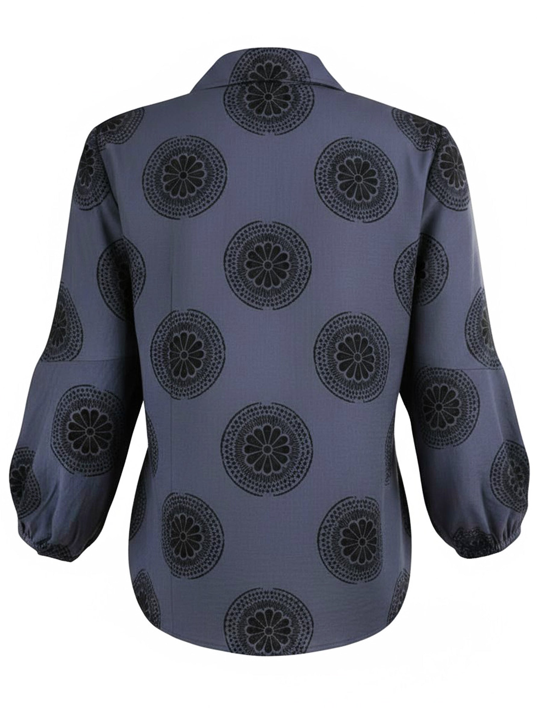 Emmy Navy/Black Medallion Jacquard