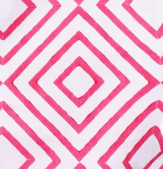 Pink geometric pattern on a white background