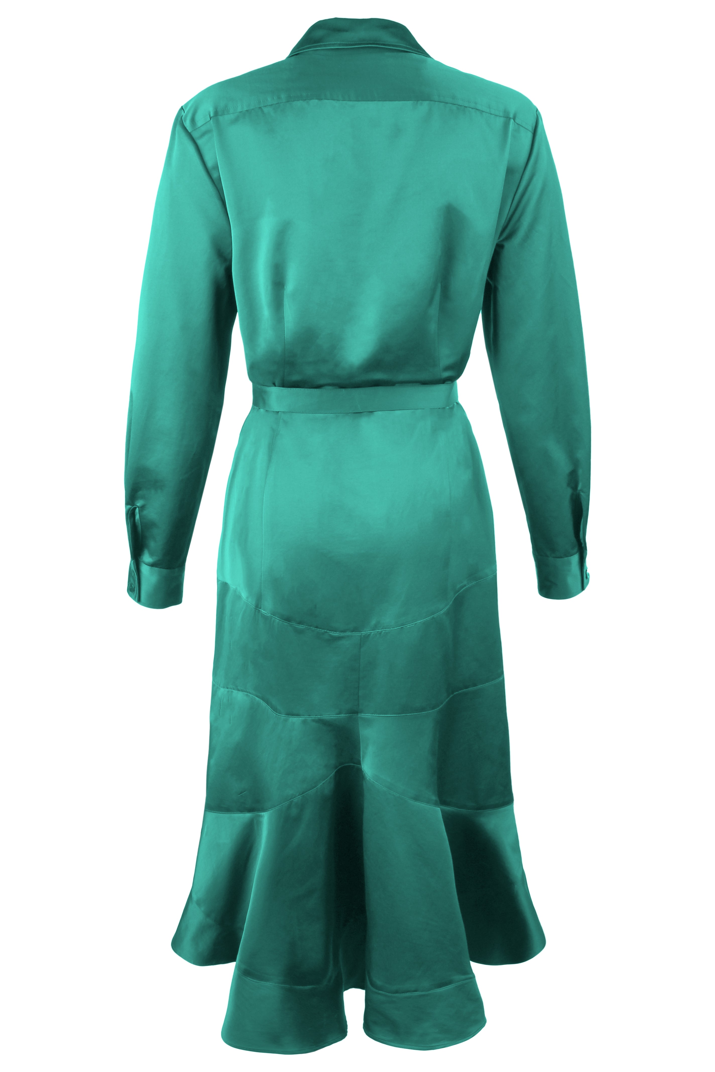 Leonardo Dress Emerald Green Micro Satin