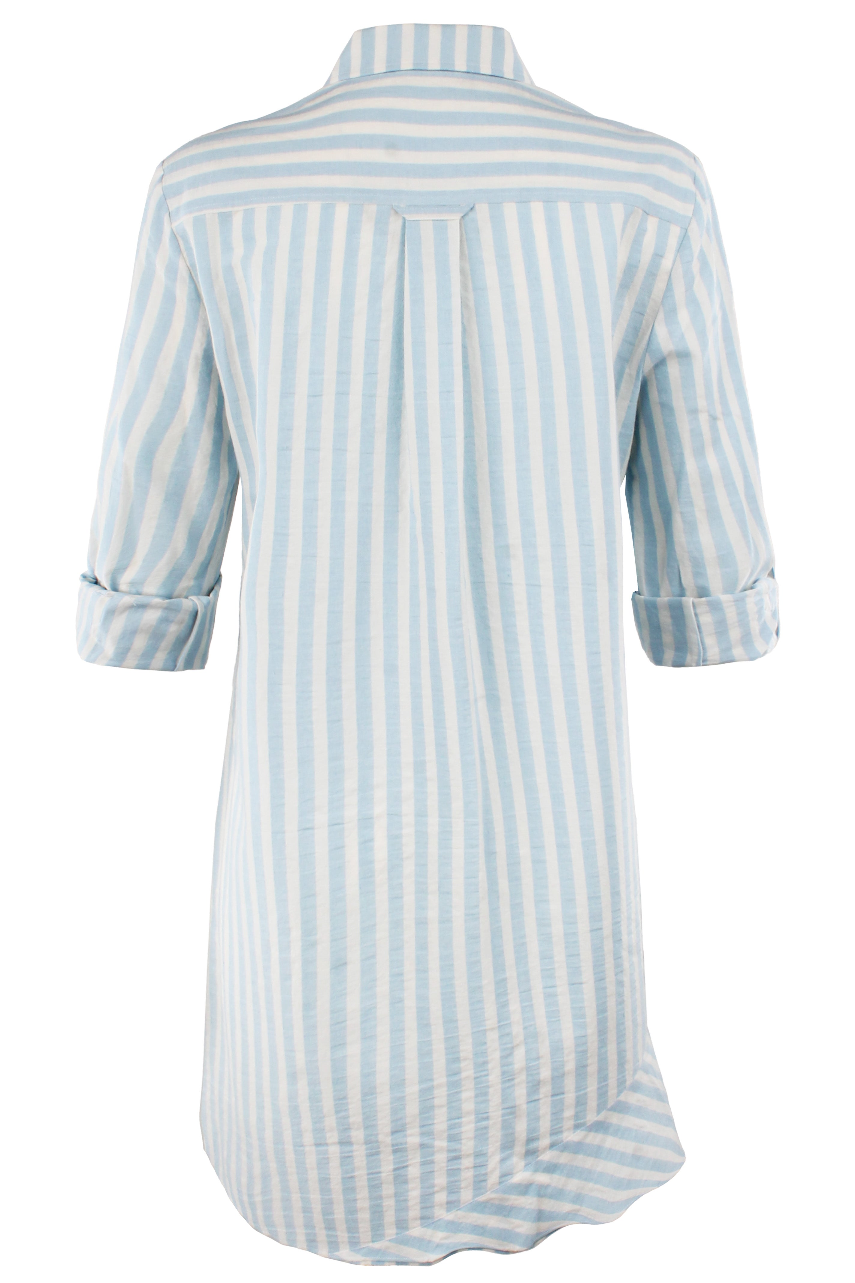 Jenna Shirt Dress Blue Pastel Stripe