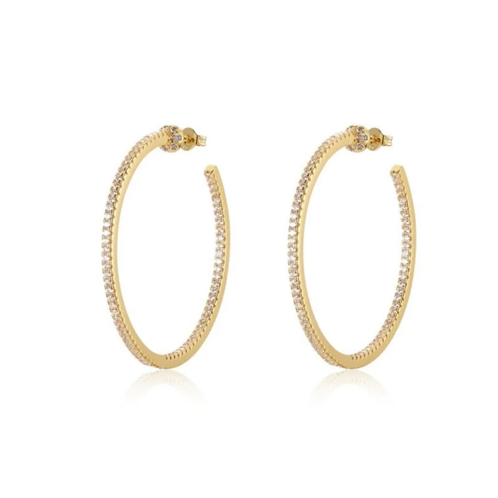 Perfect Pave Hoop Earrings