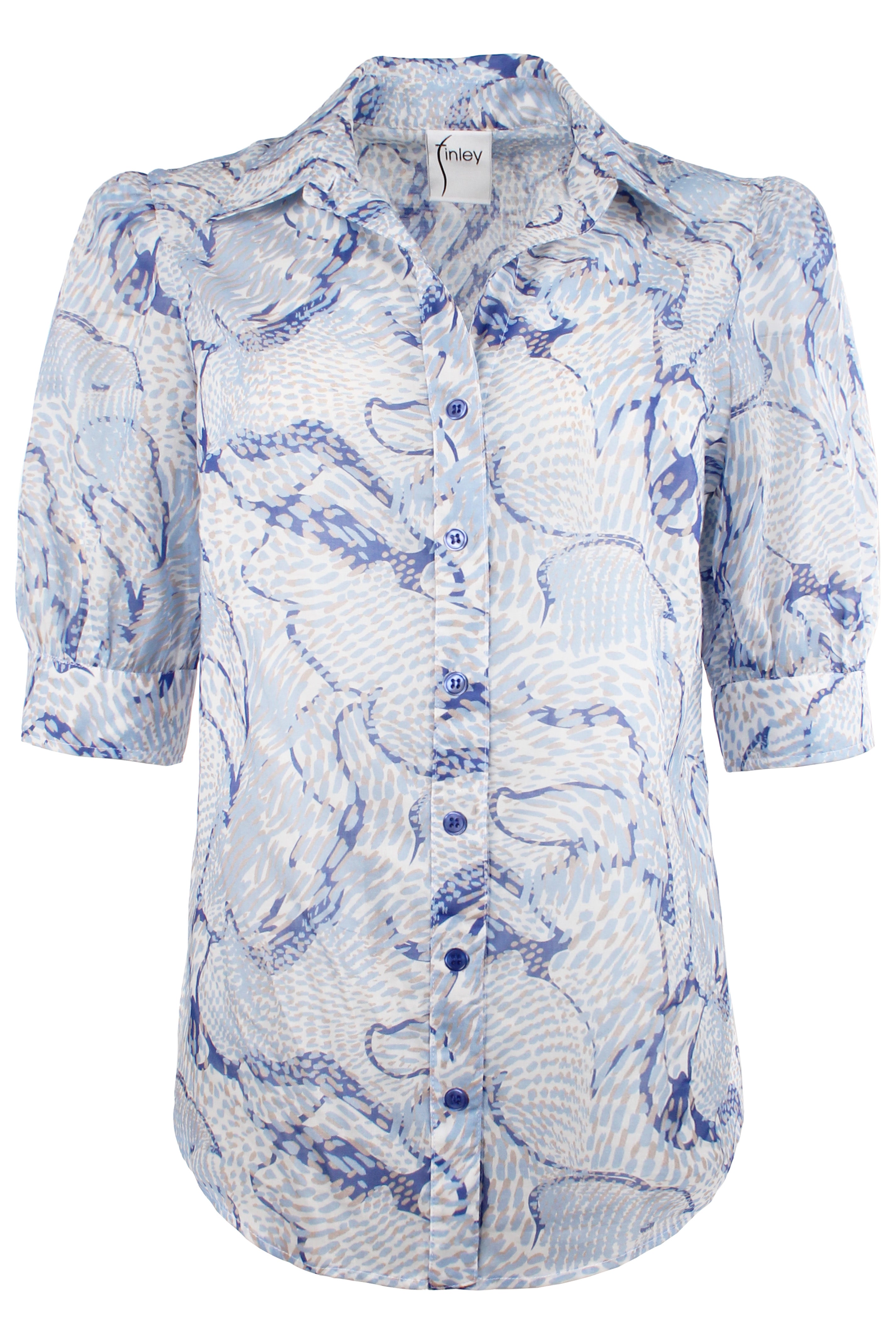 Elise Blouse Sea Spray Print