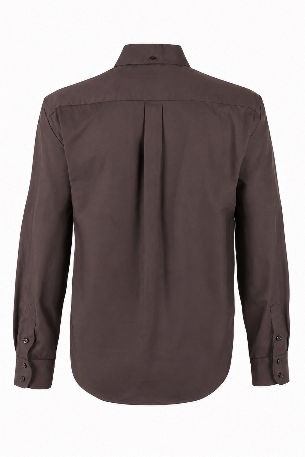 Preppy Shirt Chocolate Silky Poplin