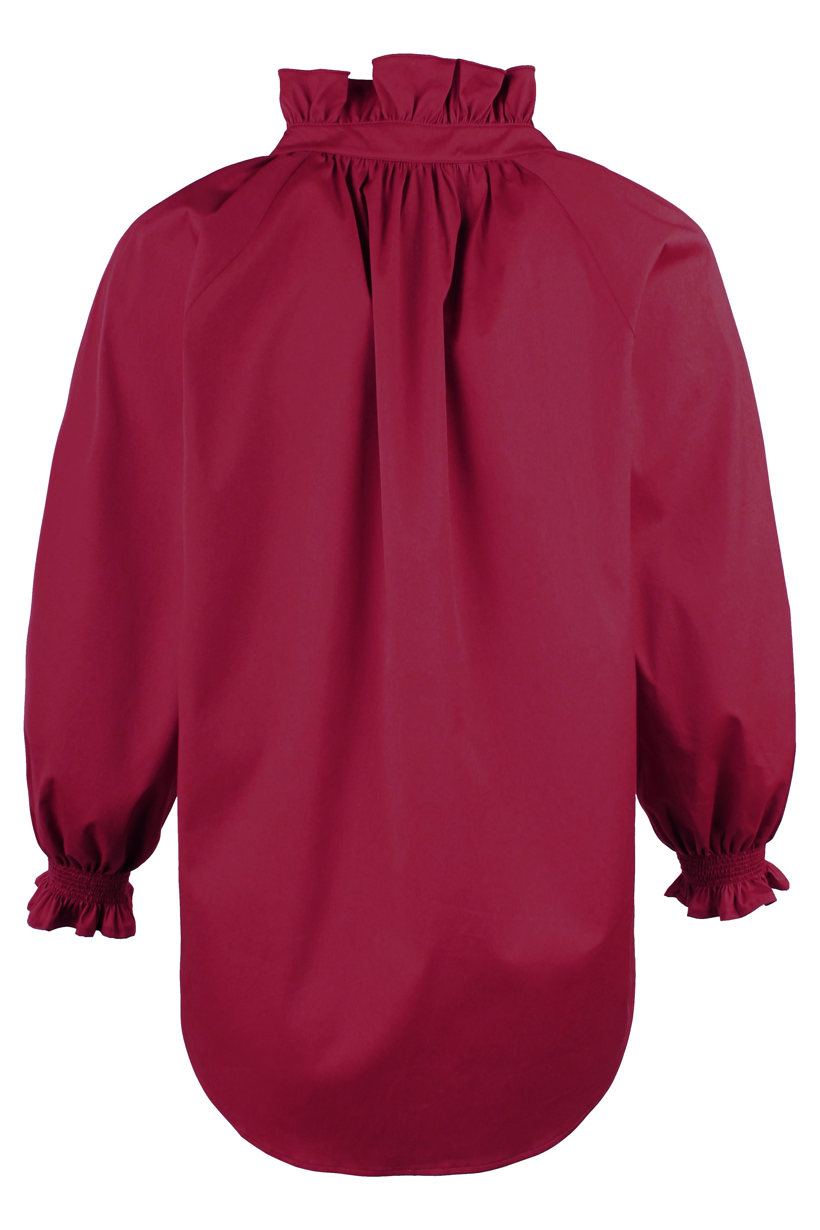 Fiona Shirt Burgundy Silky Poplin