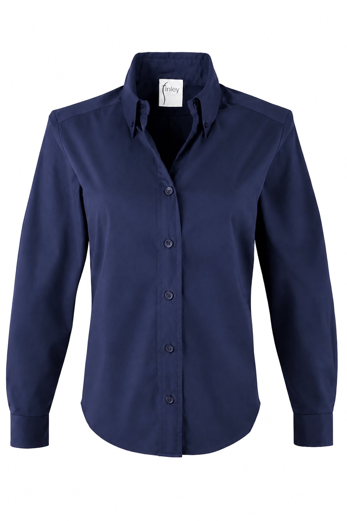 Preppy Shirt Navy Silky Poplin