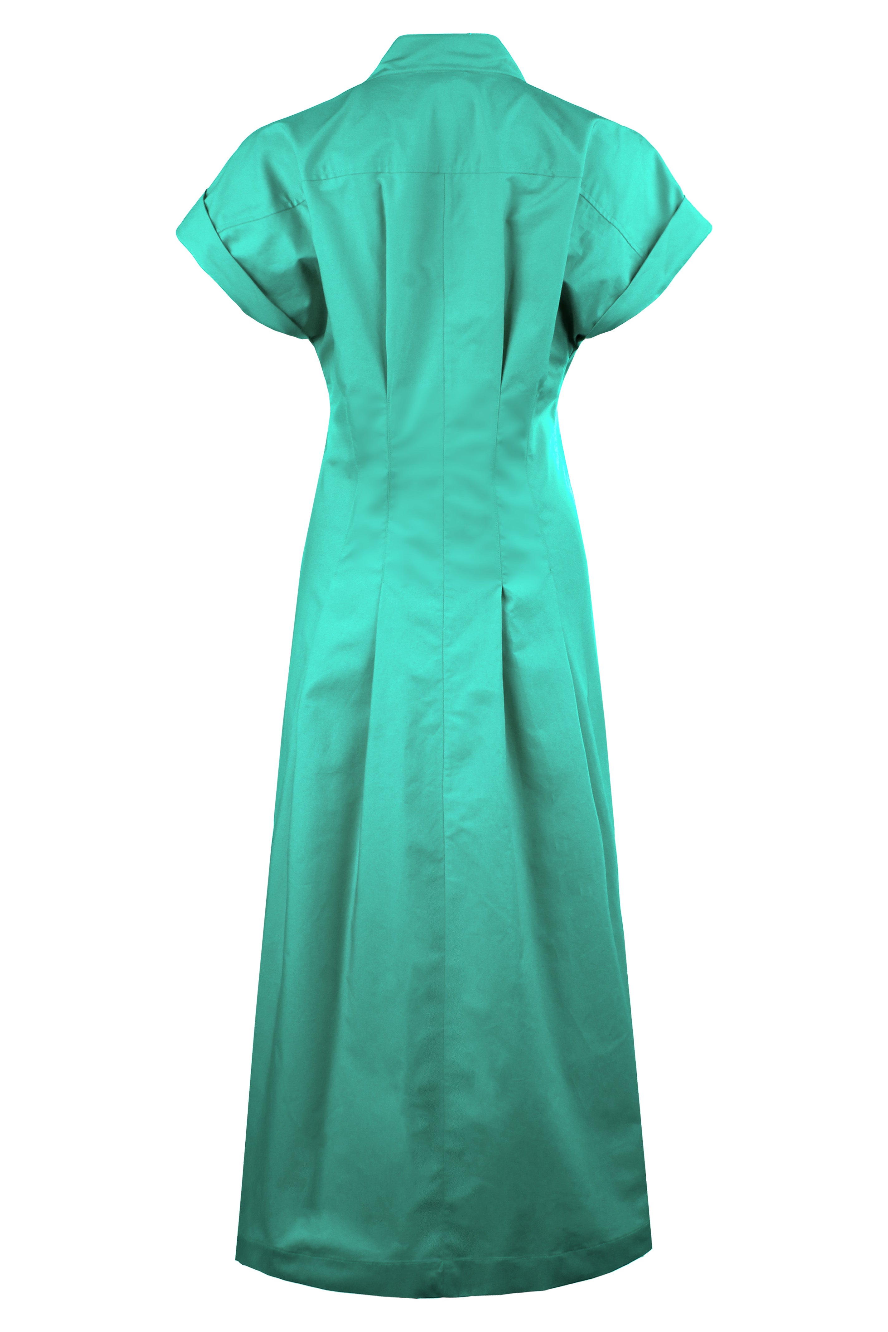 Long Rocky Shirt Dress Kelly Green Typewriter Cloth