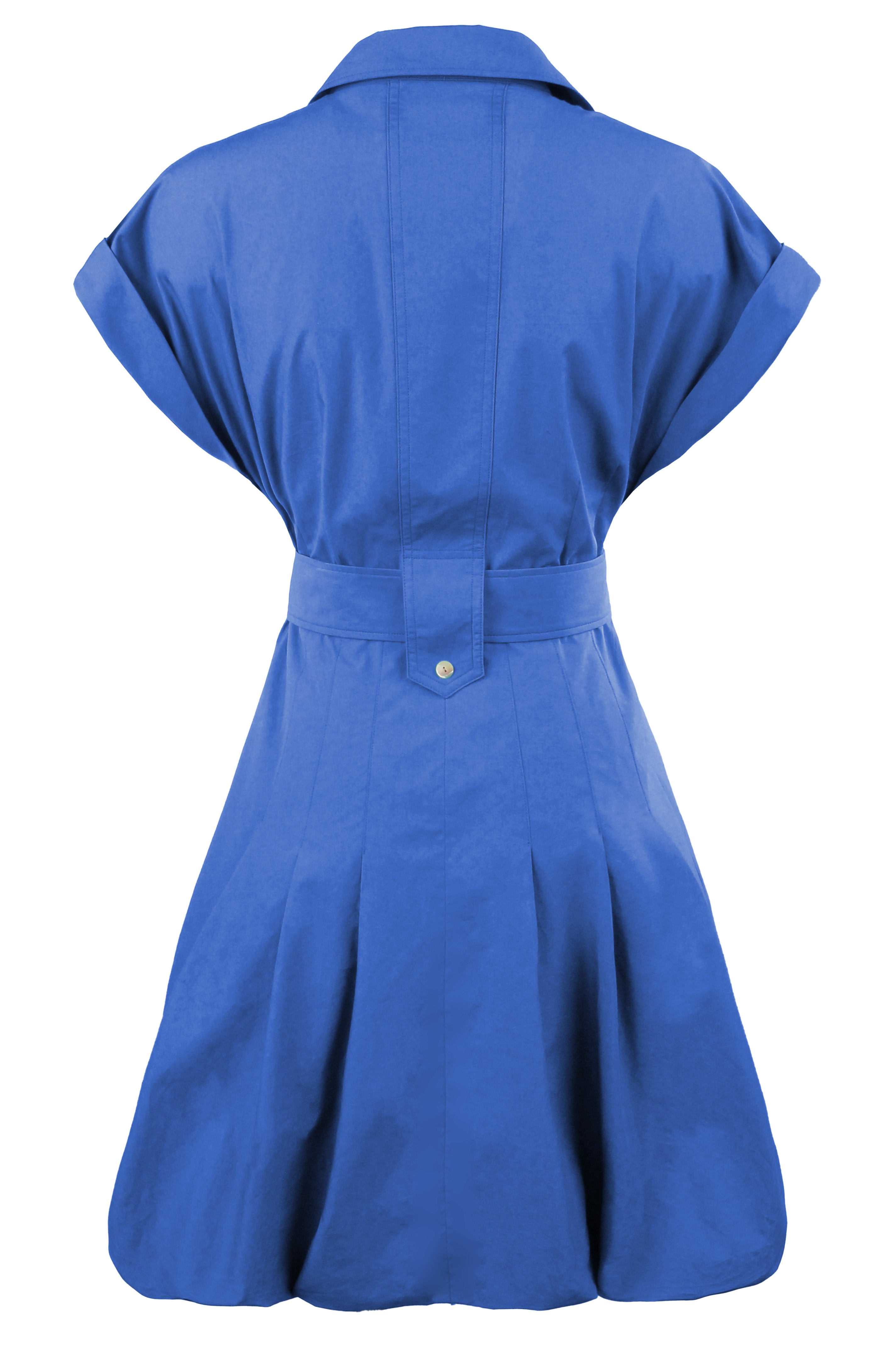 Libby Bubble Dress Royal Blue Typewriter Cloth