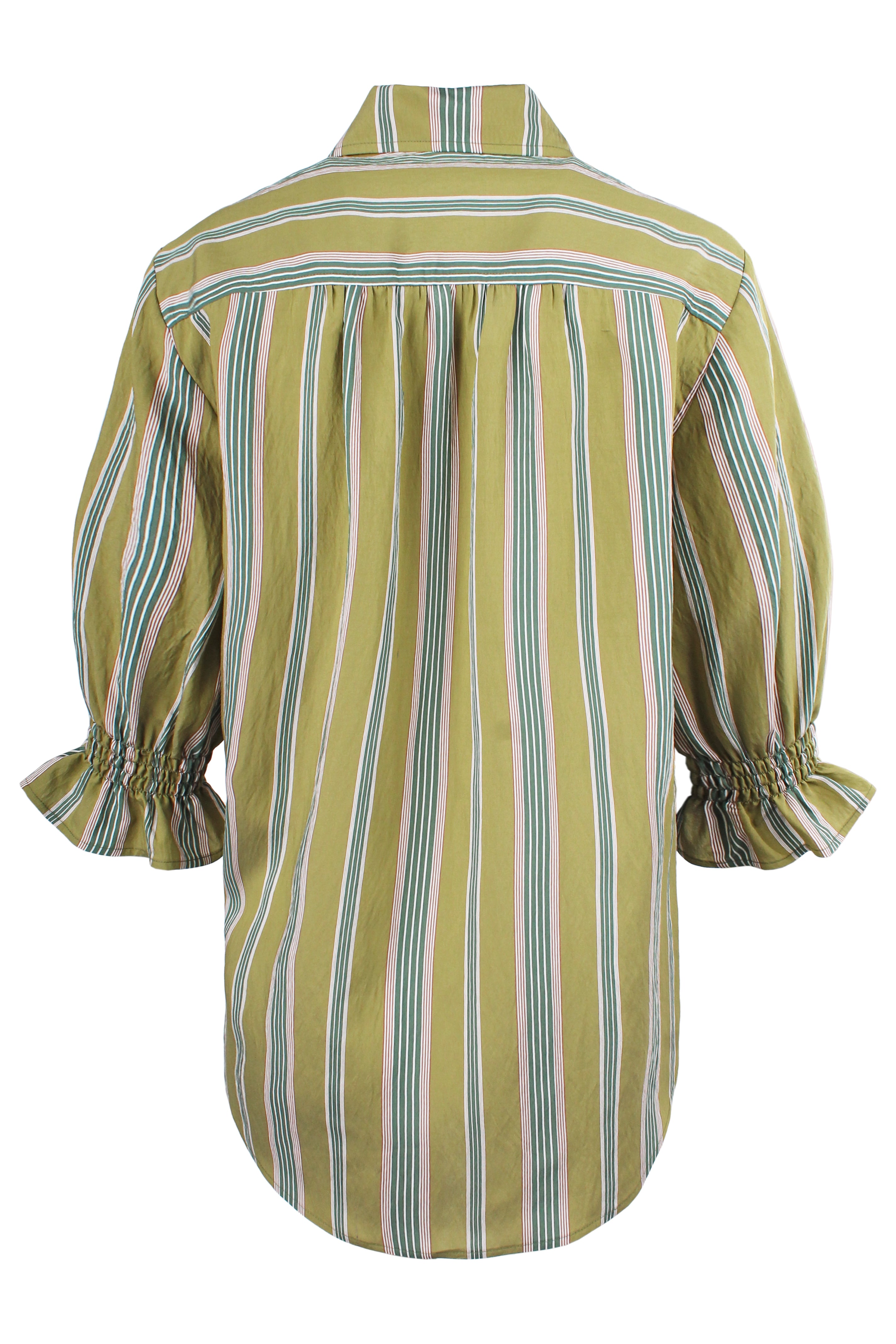 Striped shirt with long sleeves on a white background