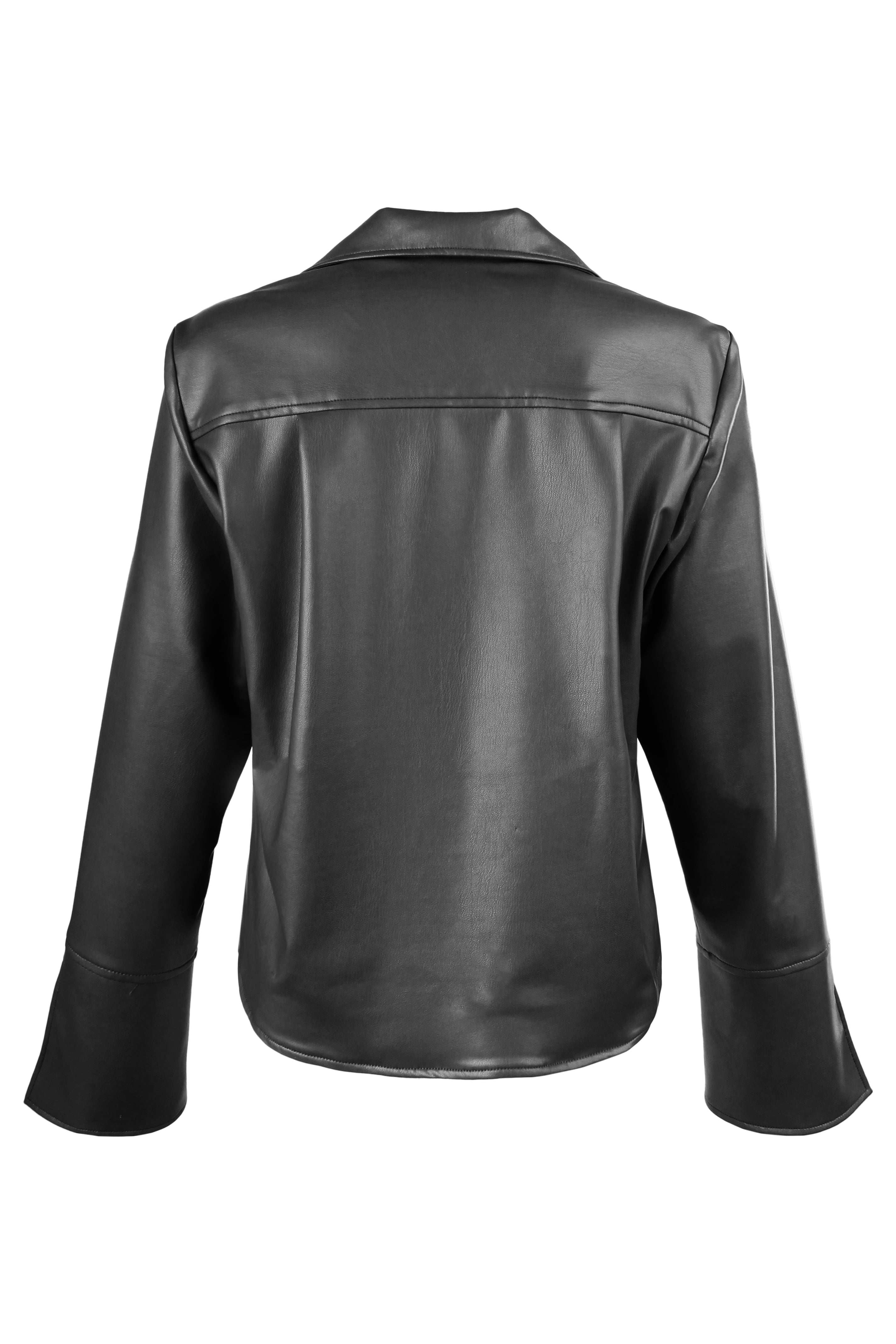Campbell Zipper Jacket Black Vegan Leather
