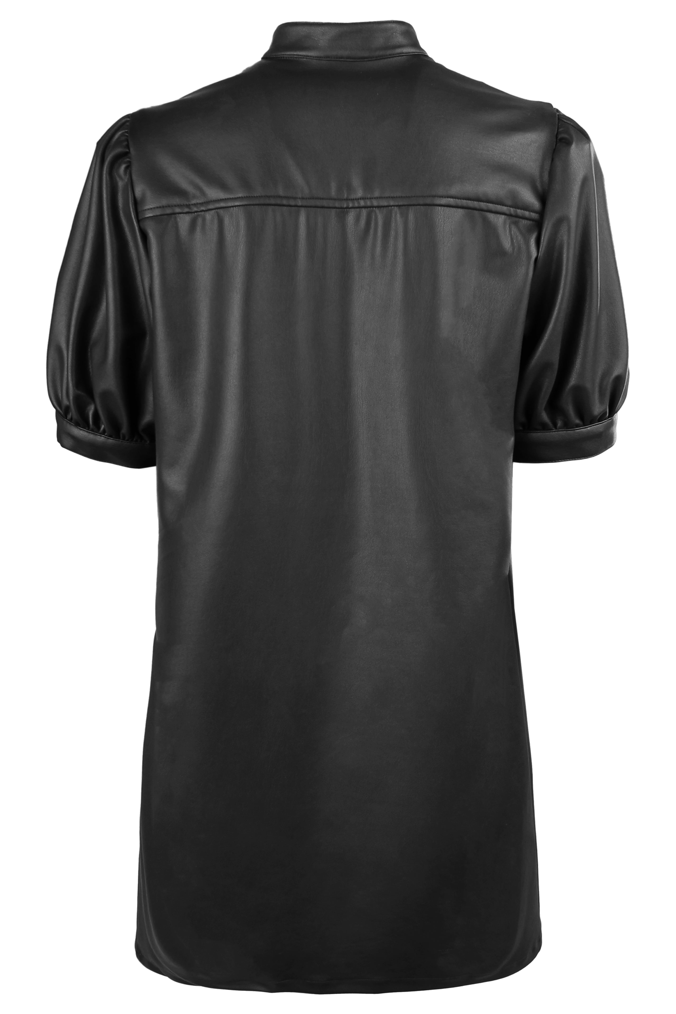 Melanie Shift Dress Black Vegan Leather