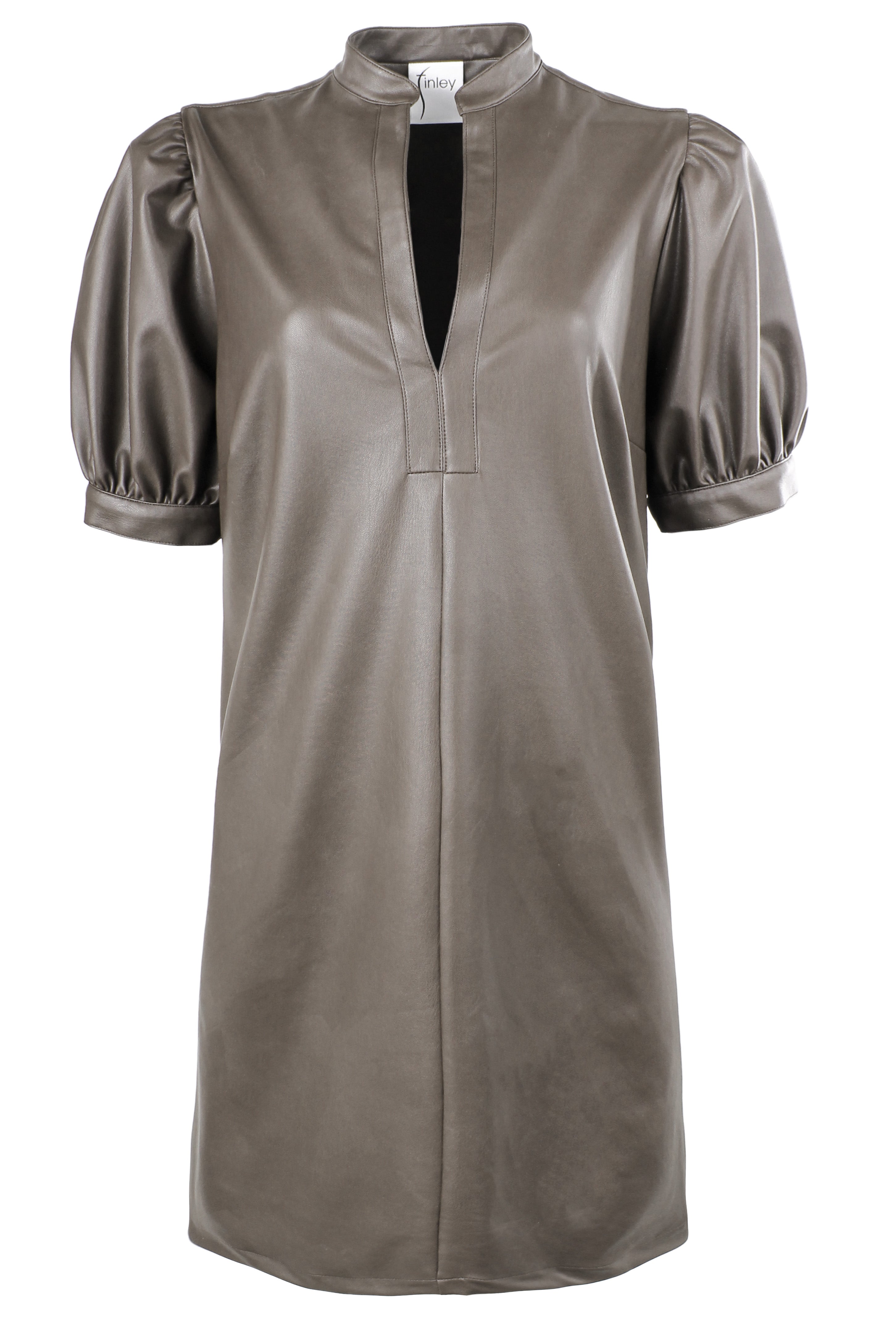 Melanie Shift Dress Mousse Vegan Leather