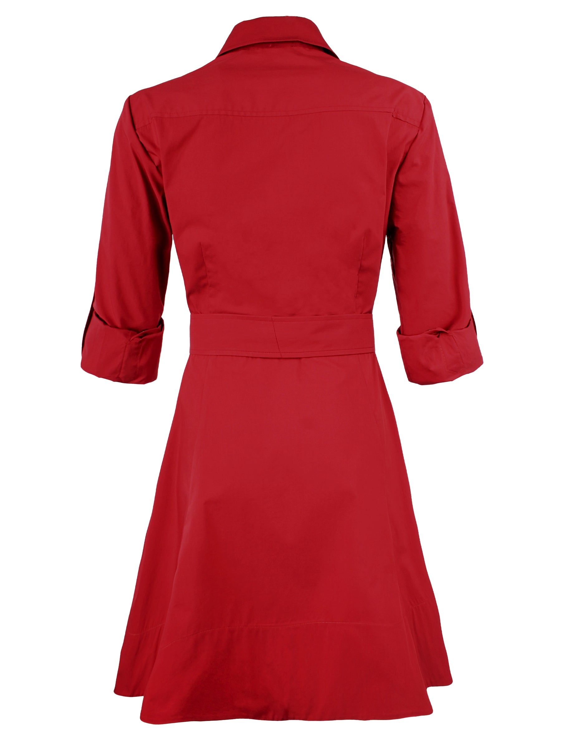 Short Laine Tie Front Long Dress Spicy Red Weathercloth