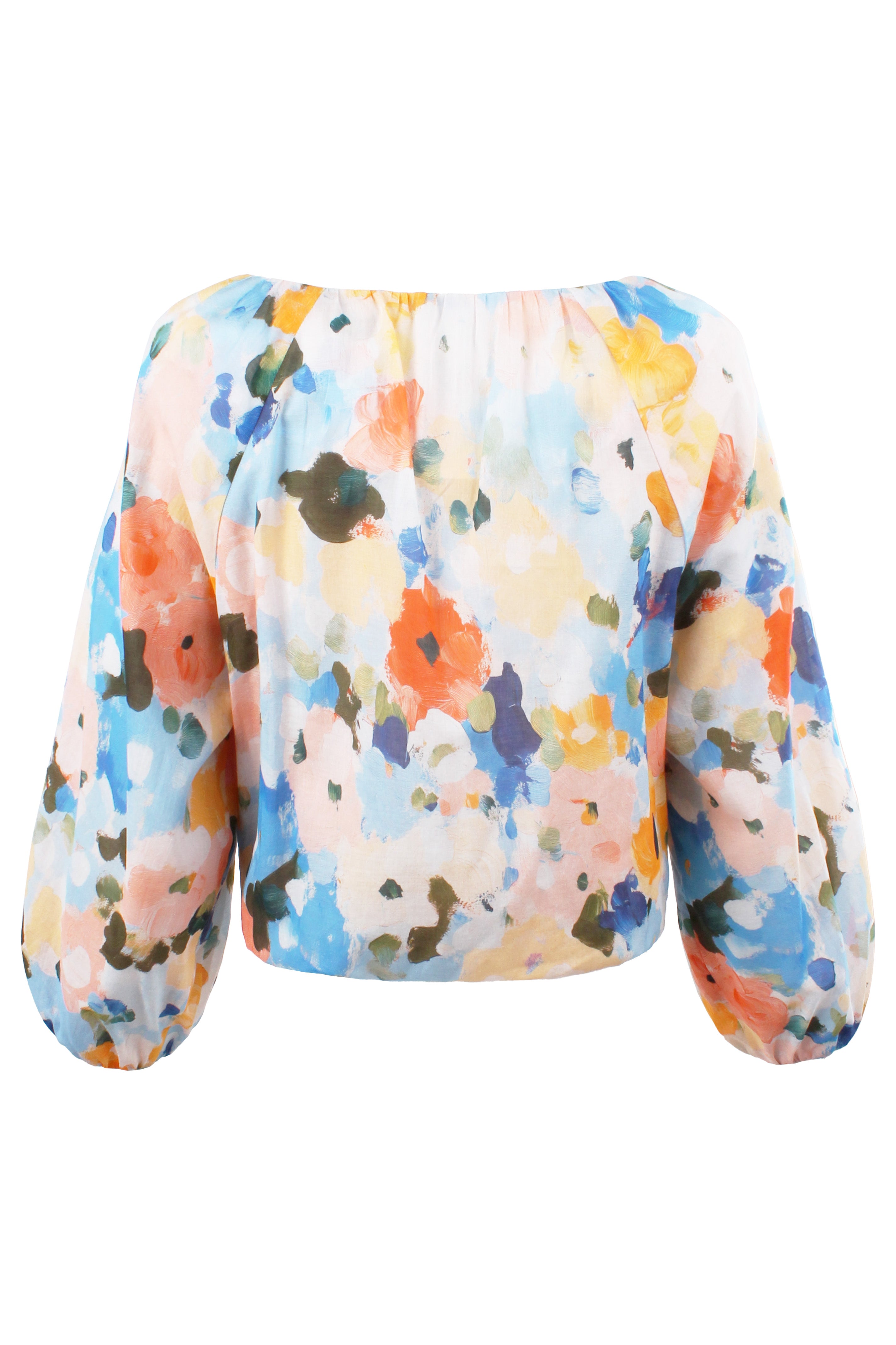 Cameron Blouson Sleeve Top, Wildflower Print