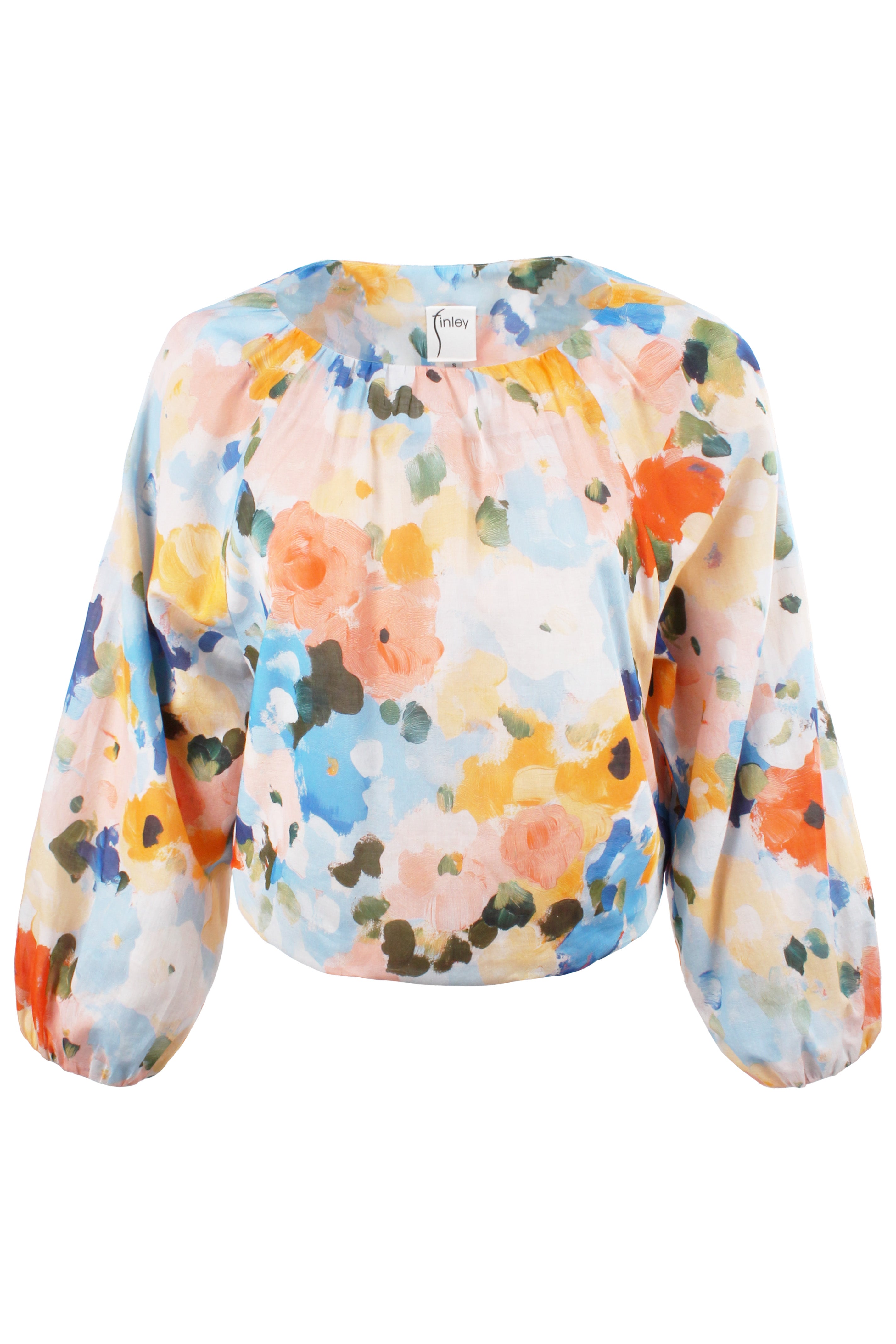Cameron Blouson Sleeve Top, Wildflower Print