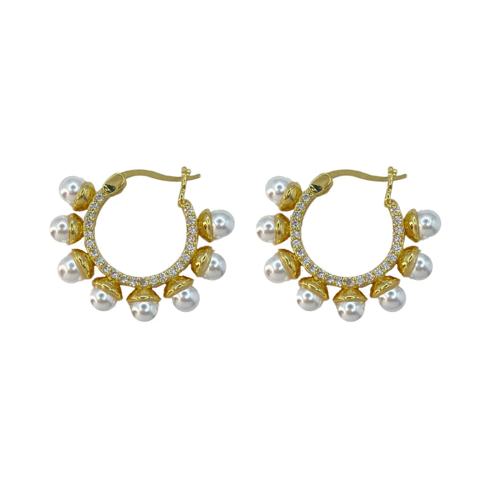 Touch of Pearl Hoops