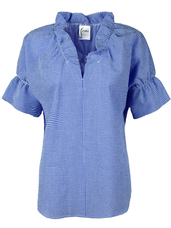 GAMEDAY! Crosby Shirt Navy Seersucker Check