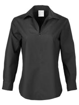 Endora Long Sleeve Half Zip Shirt Black