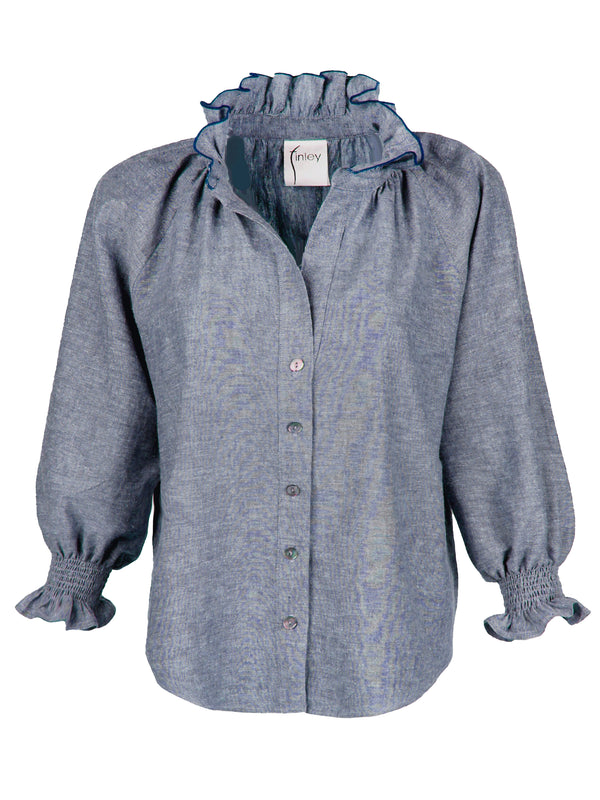 Fiona Shirt Denim Washed Hemp