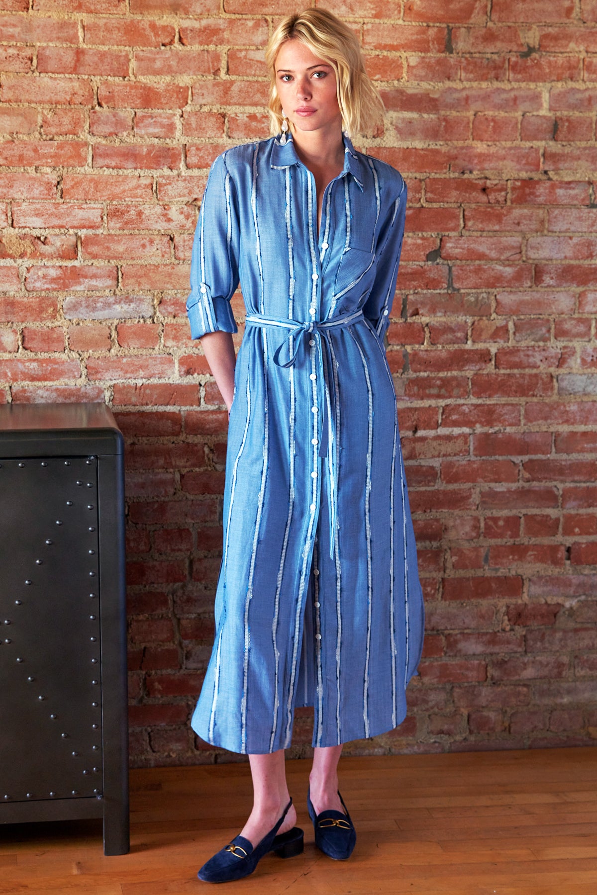 Alex Long Shirtdress Ethnic Stripe
