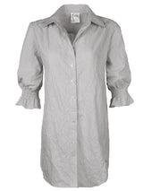 Miller Puff Sleeve Shirt Dress Teal Weathercloth
