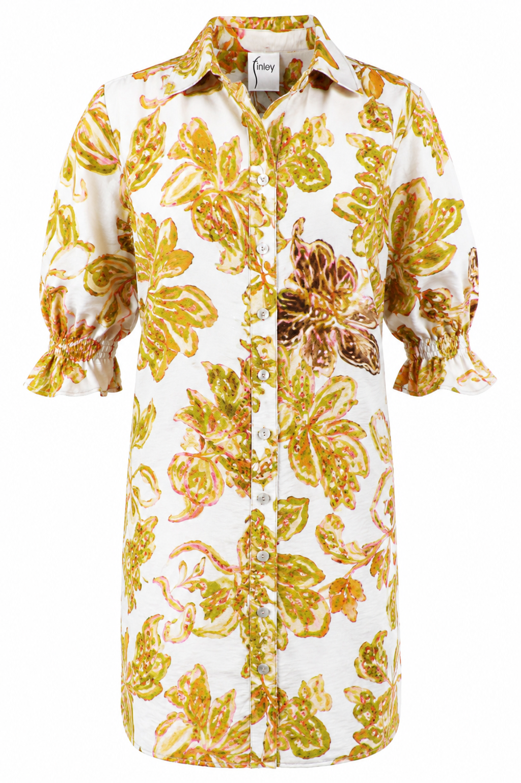 Miller Puff Sleeve Shirt Dress Fresco Floral