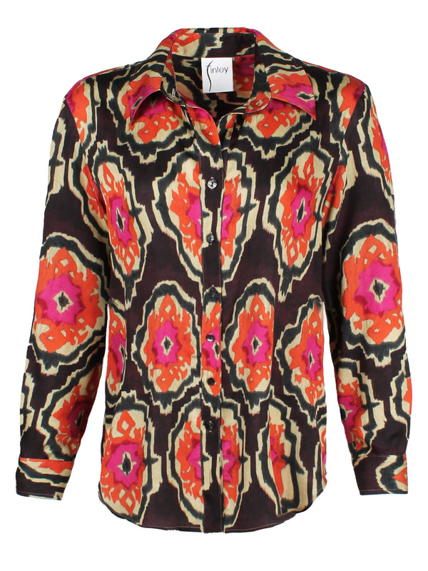 Mini Monica Shirt Flame Medallion