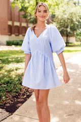 GAMEDAY! Pip Mini Dress Crimson Red/White Seersucker Stripe