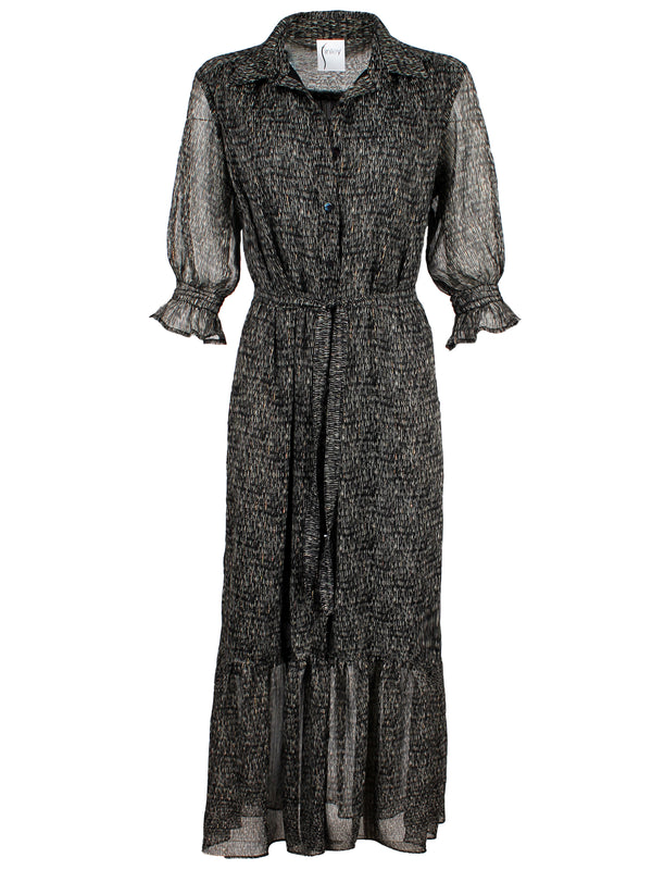 Sienna Shirt Dress Pixel Chiffon Print -Available at NM.com