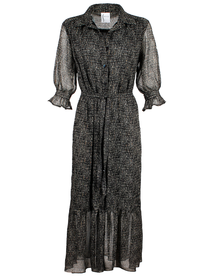 Sienna Shirt Dress Pixel Chiffon Print -Available at NM.com