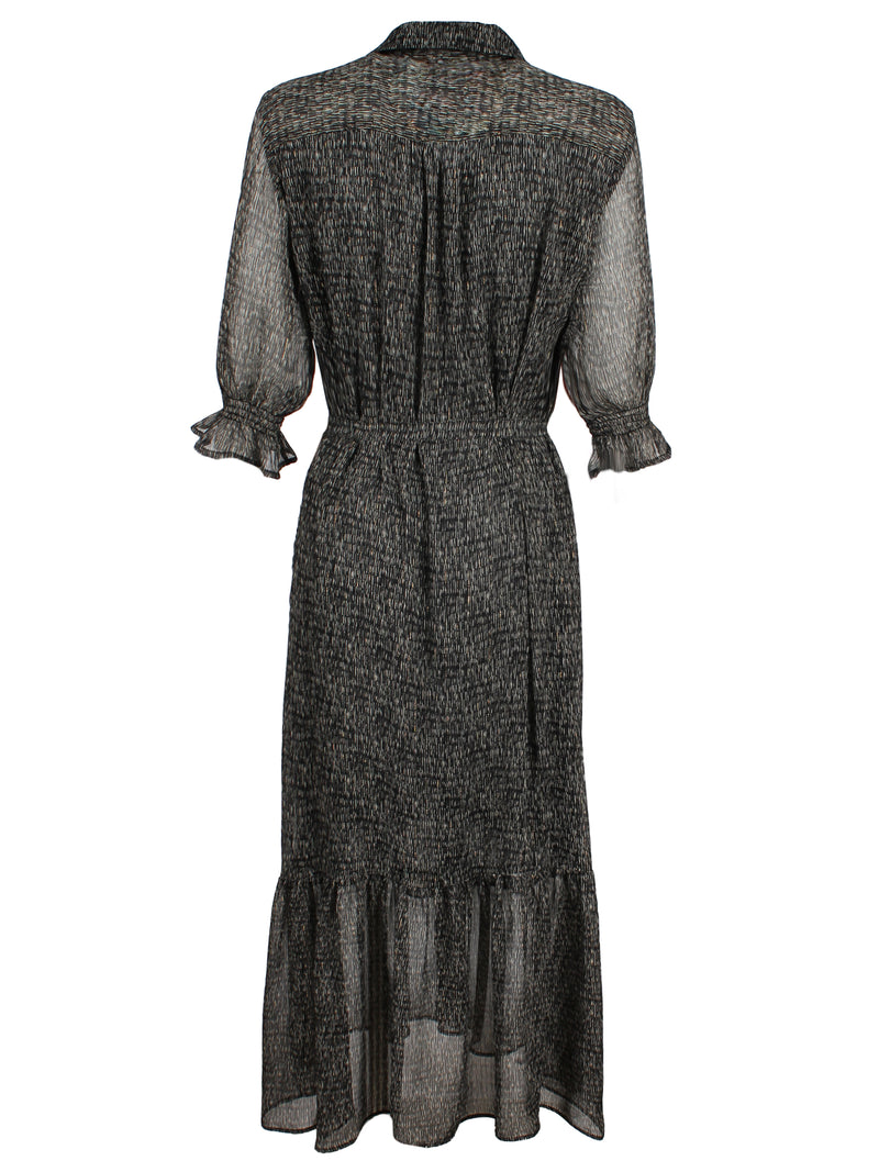 Sienna Shirt Dress Pixel Chiffon Print -Available at NM.com