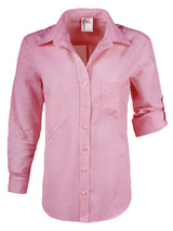 Teigan Shirt Coral Seersucker Stripe