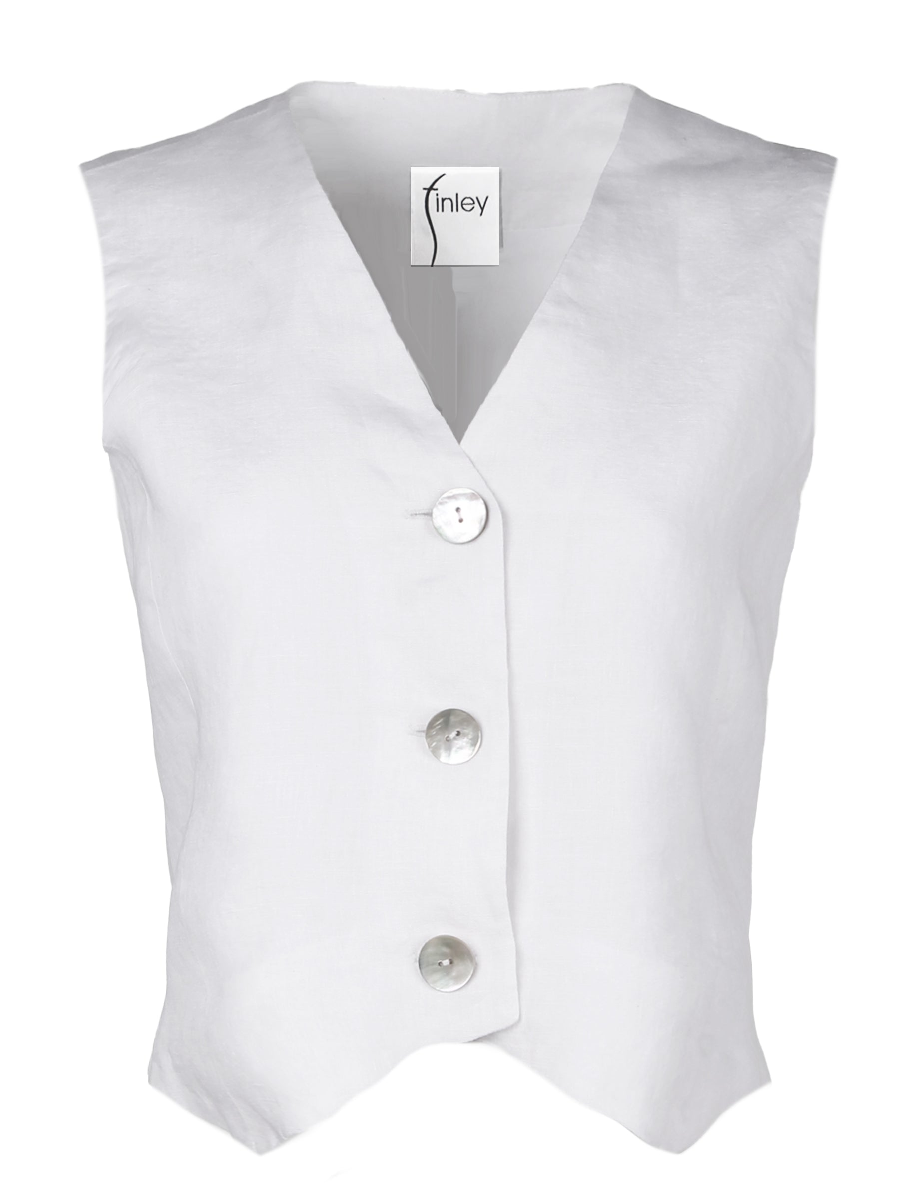 Linen Vest - Washed Linen