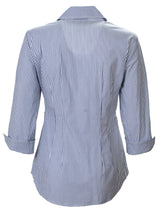 Walter 3/4 Sleeve Black Tie Front Blouse