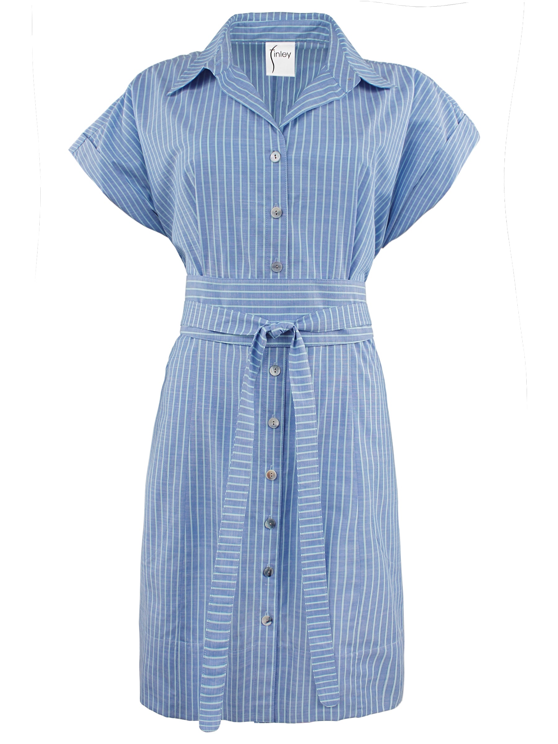 Marlow Shirt Dress Chambray Stripe
