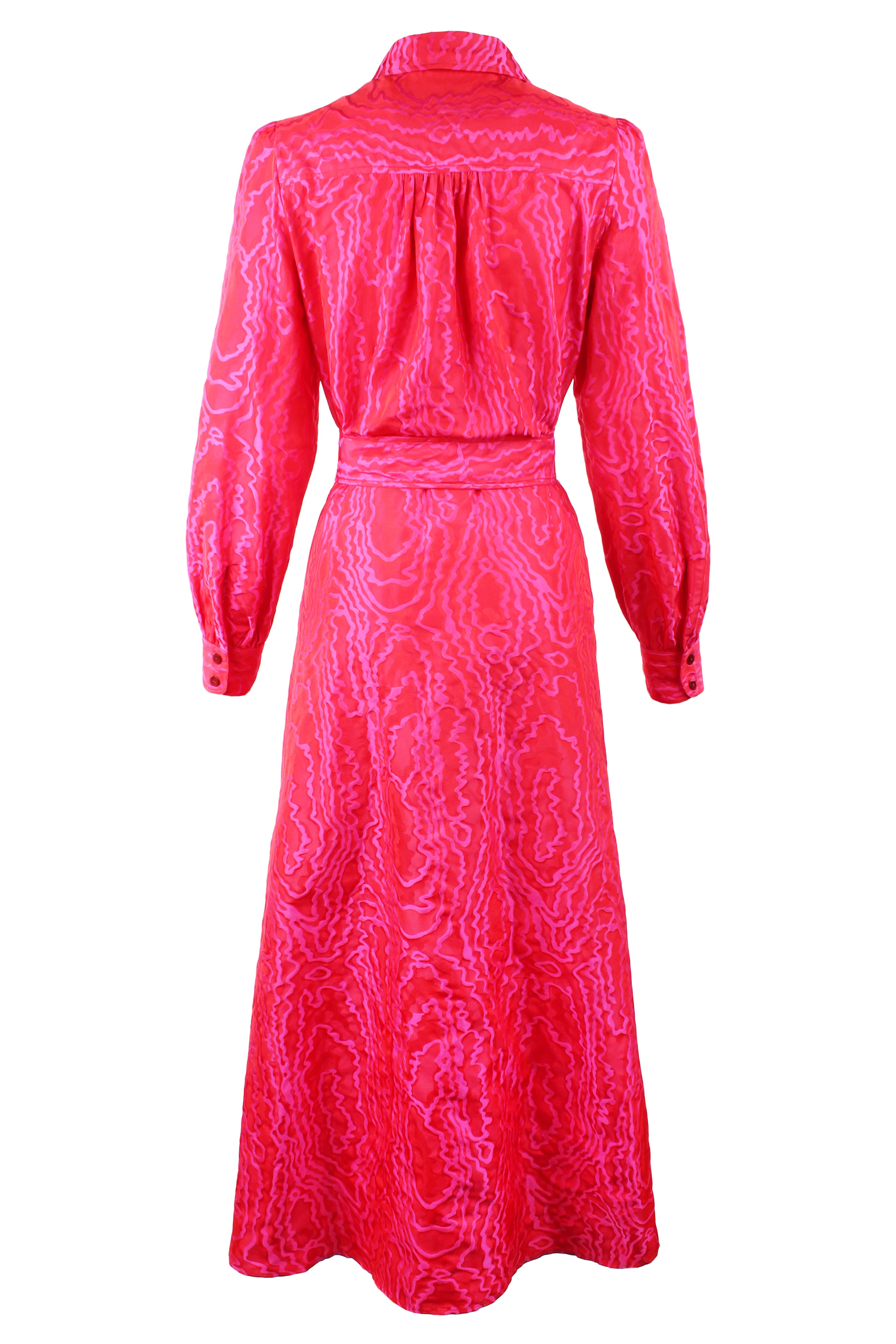 Carrie Shirt Dress Pink Jacquard